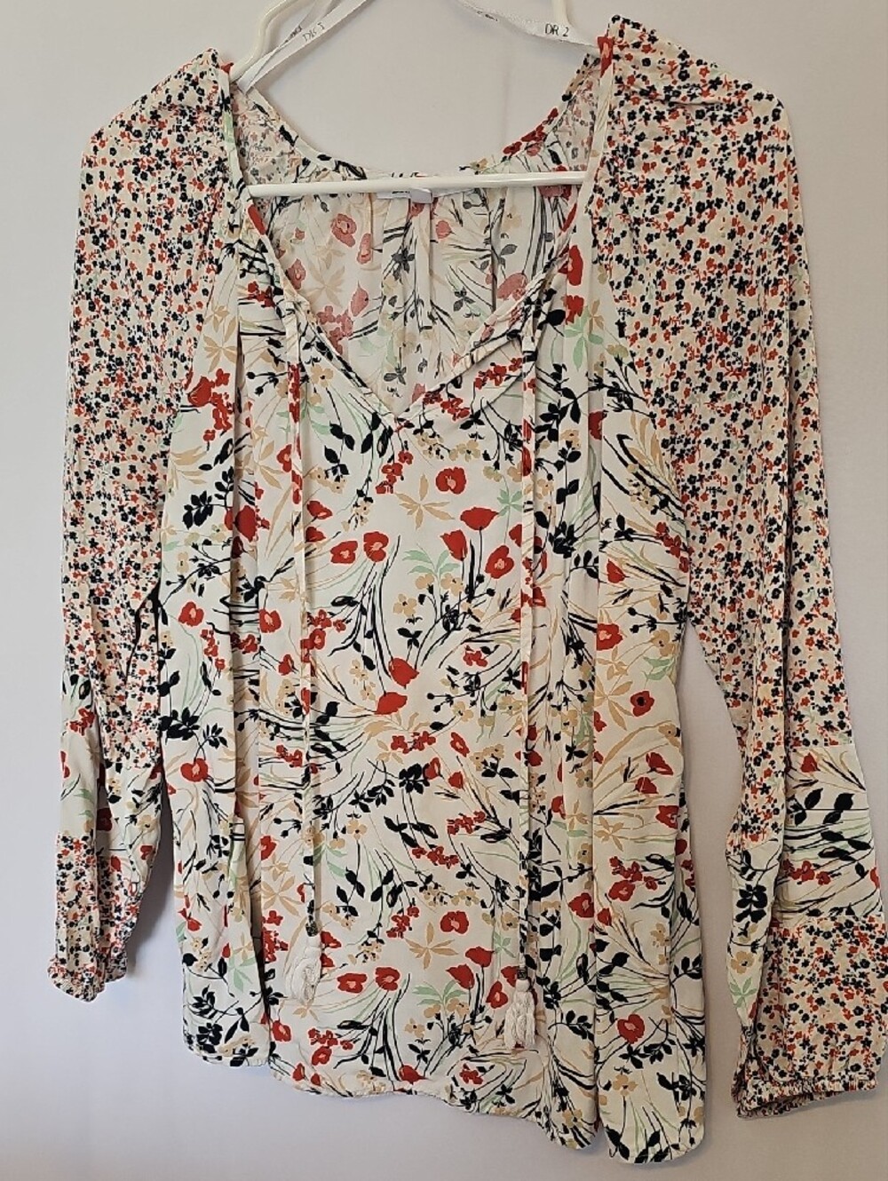 DR2 Floral Mixed Print Peasant Blouse – Women's Medium - Picture 2 of 6